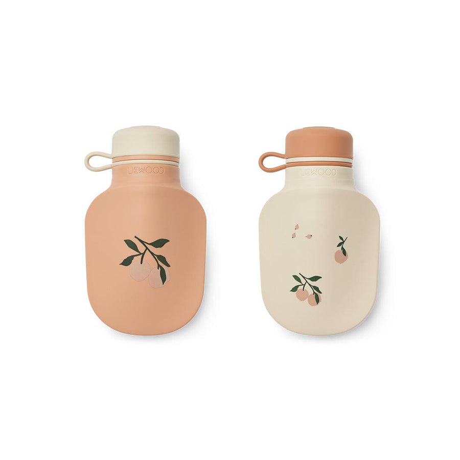 Liewood Lizzie Smoothie Bottle 2-Pack - Peach / Sea Shell-Food Storage-Peach / Sea Shell-One size | Natural Baby Shower