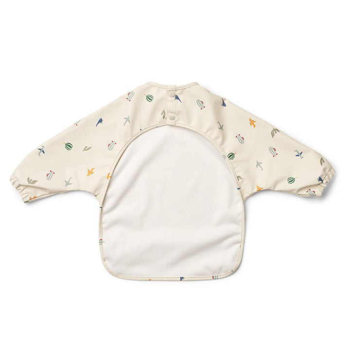 Liewood Merle Printed Cape Bib - Aviator / Ecru-Bibs-Aviator / Ecru-One size | Natural Baby Shower