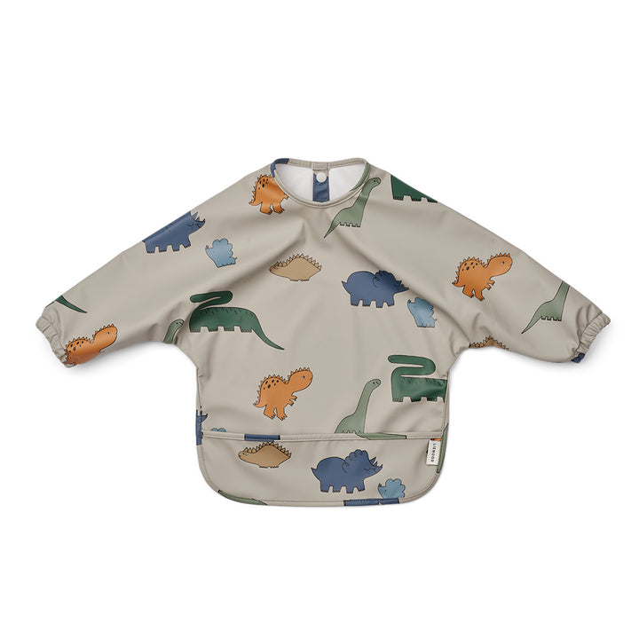 Liewood Merle Printed Cape Bib - Dinosaurs - Mist