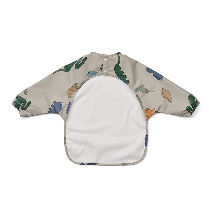 Liewood Merle Printed Cape Bib - Dinosaurs - Mist