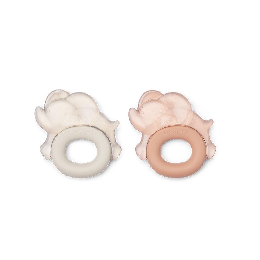 Liewood Rita Elephant Cooling Teether 2-Pack - Pale Tuscany / Sandy-Teethers-Pale Tuscany / Sandy-One size | Natural Baby Shower