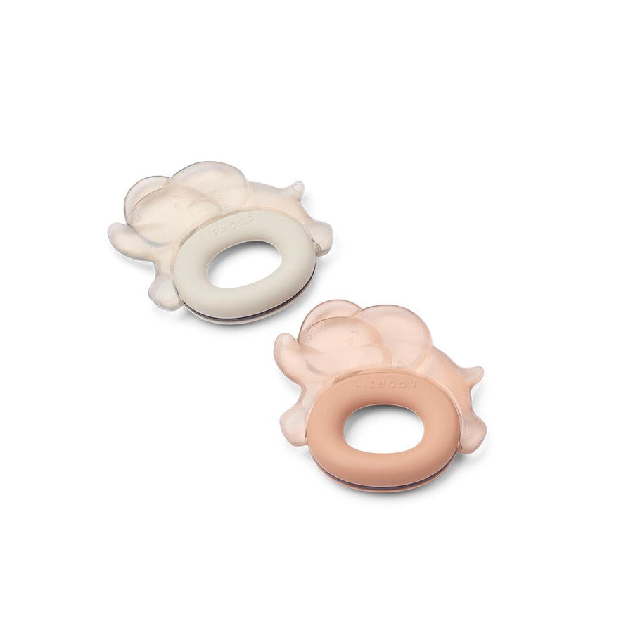 Liewood Rita Elephant Cooling Teether 2-Pack - Pale Tuscany / Sandy-Teethers-Pale Tuscany / Sandy-One size | Natural Baby Shower