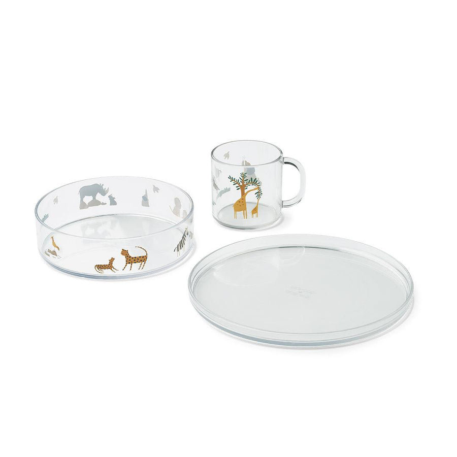 Liewood Siva Printed Tritan Tableware Set - All Together / Sandy-Plates-All Together / Sandy-One size | Natural Baby Shower