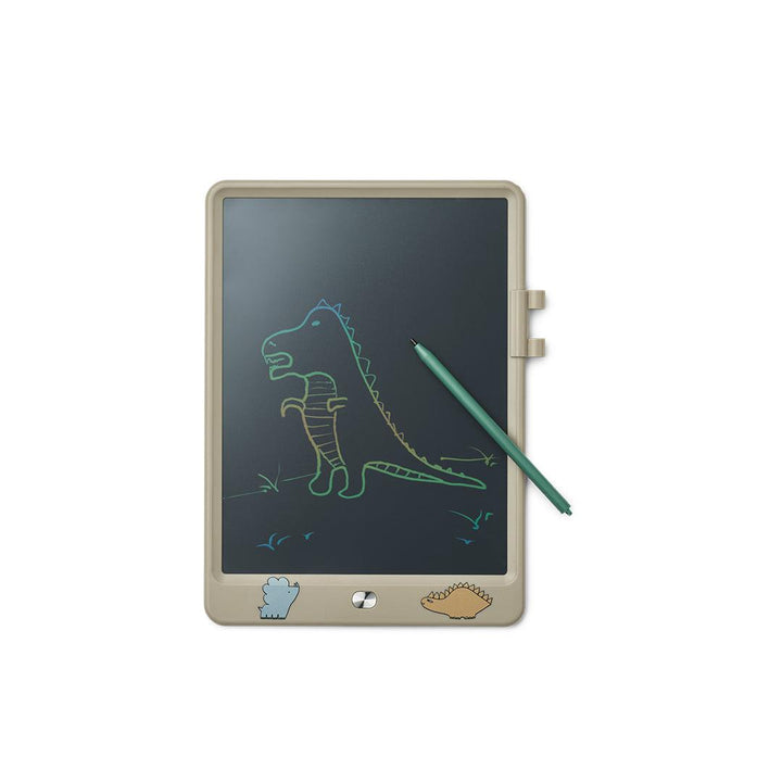 Liewood Zora Magic Drawing Board 10 Inches - Dinosaurs / Mist-Arts + Crafts-Dinosaurs / Mist-One size | Natural Baby Shower