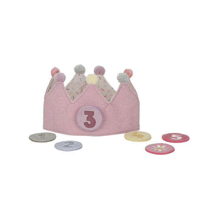 Little Dutch Birthday Crown With Numbers - Pink-Role Play-Pink- | Natural Baby Shower