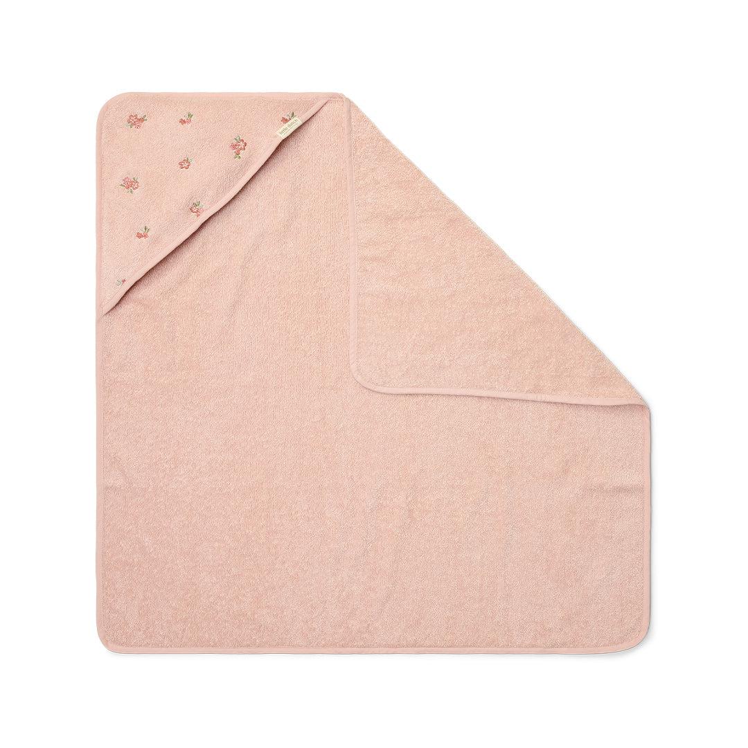 Little Dutch Hooded towel - 75x75 cm - Blossom/Pink-Bath Towels-Blossom/Pink-21x14cm | Natural Baby Shower