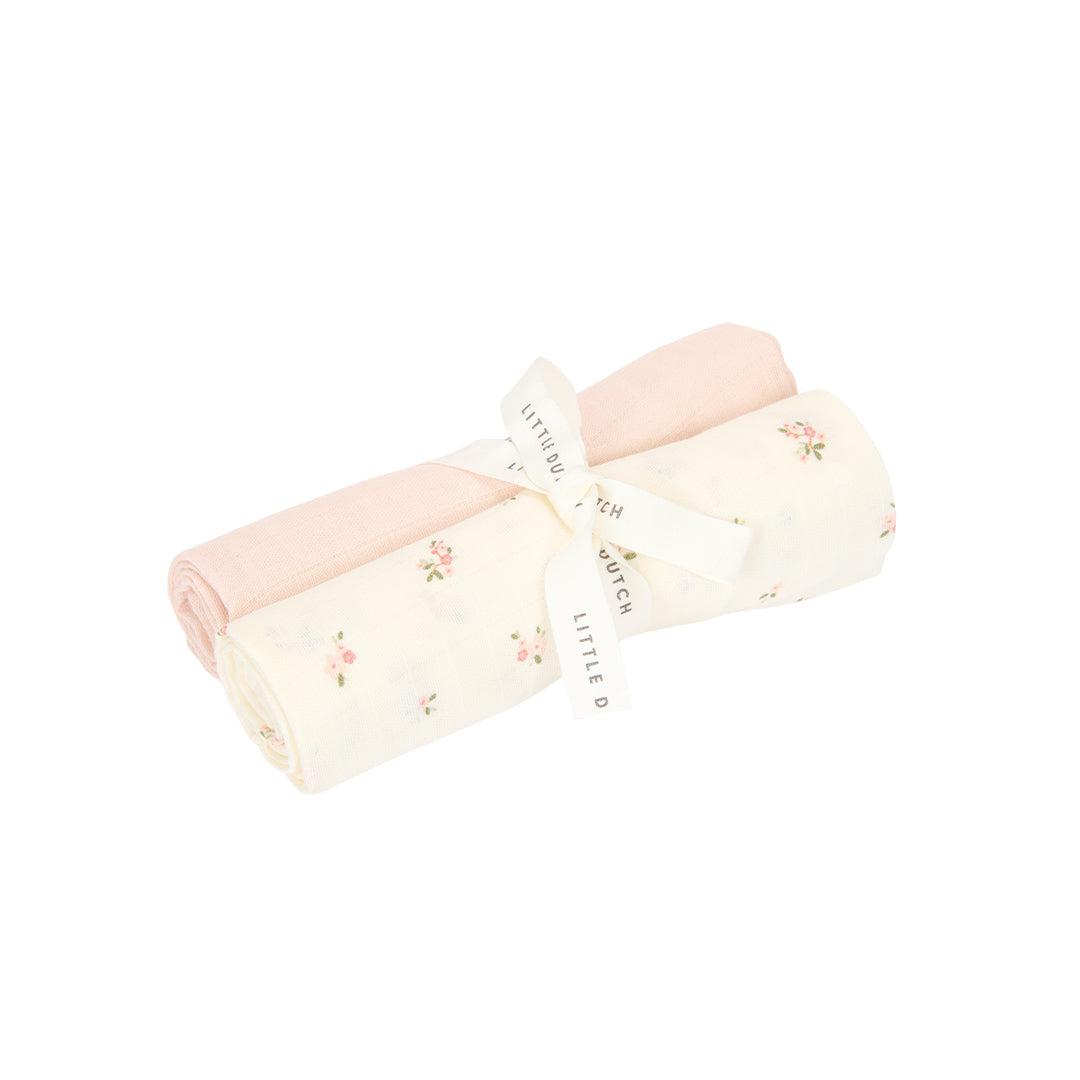 Little Dutch Muslin Swaddles - 70 x 70 cm - Fairy Blossom/Pink-Swaddling Wraps-Fairy Blossom & Pure Blossom-70x70cm | Natural Baby Shower