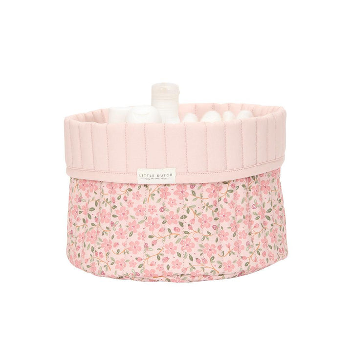 Little Dutch Quilted Storage Basket - Small - Fairy Floral-Storage Baskets-Fairy Floral-70x70cm | Natural Baby Shower