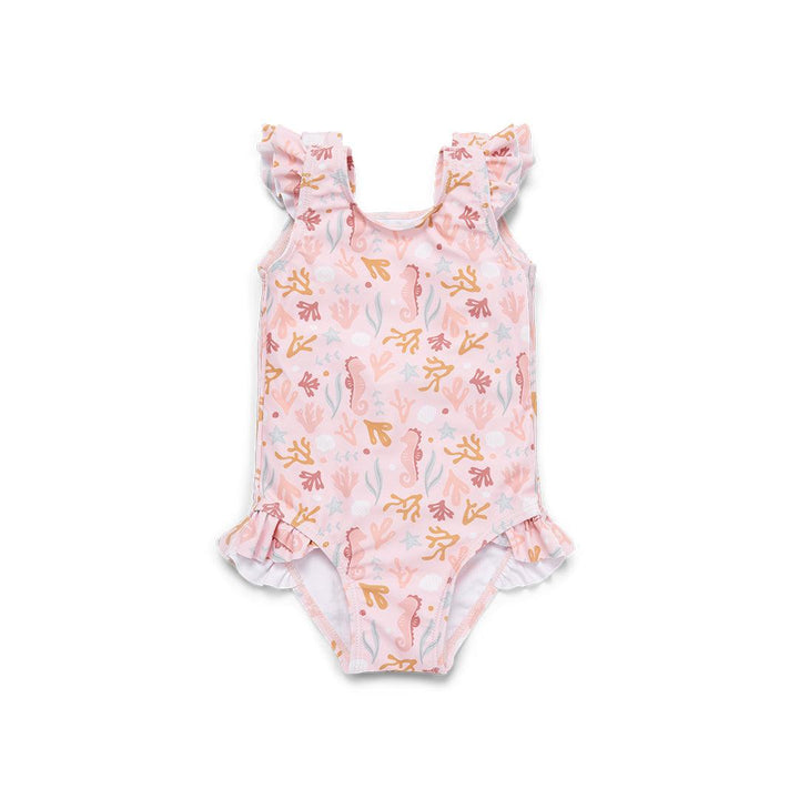 Little Dutch Ruffles Bathsuit - Ocean Dreams Pink-Swimsuits- | Natural Baby Shower