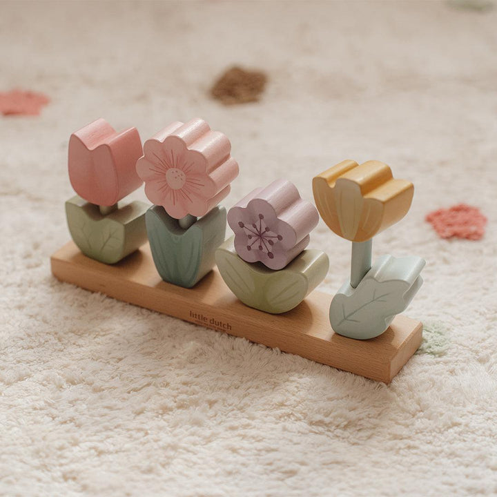 Little Dutch Stacking Puzzle Flowers - Fairy Garden-Stacking Toys-Fairy Garden- | Natural Baby Shower