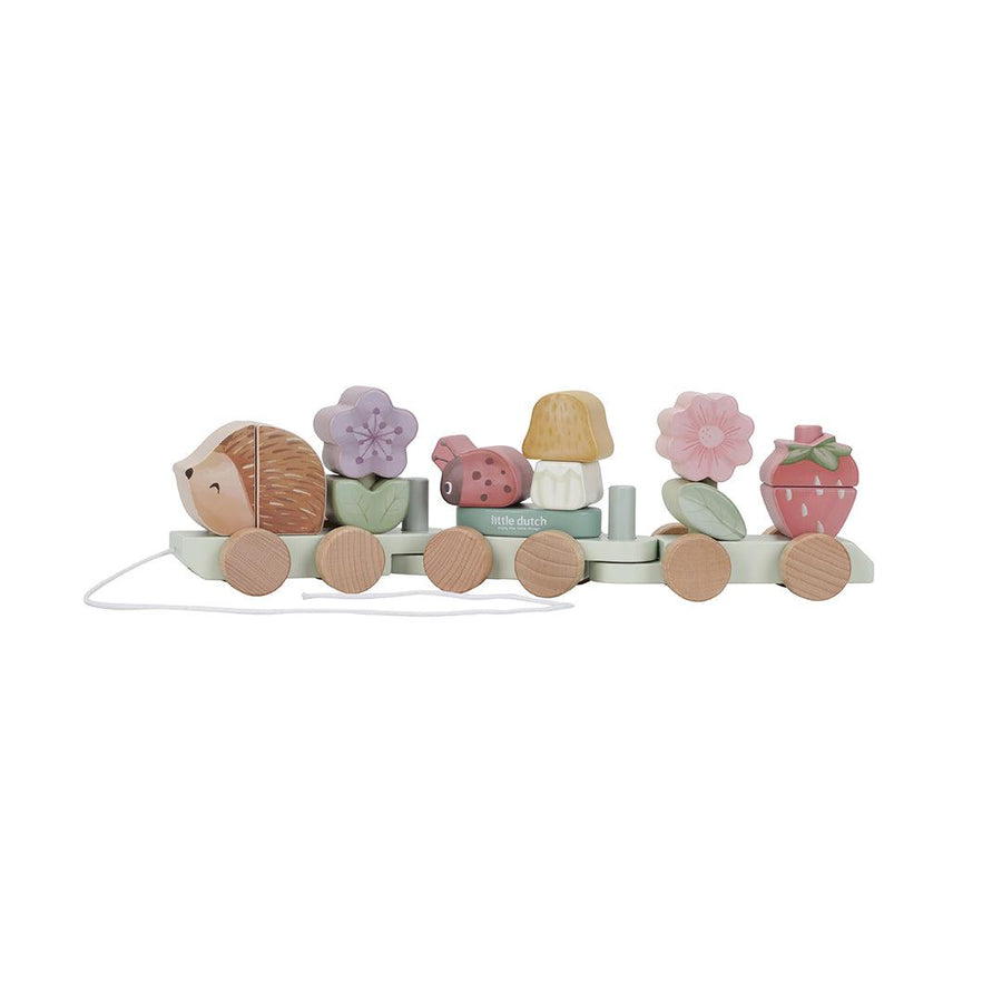 Little Dutch Stacking Train Hedgehog - Fairy Garden-Stacking Toys-Fairy Garden- | Natural Baby Shower