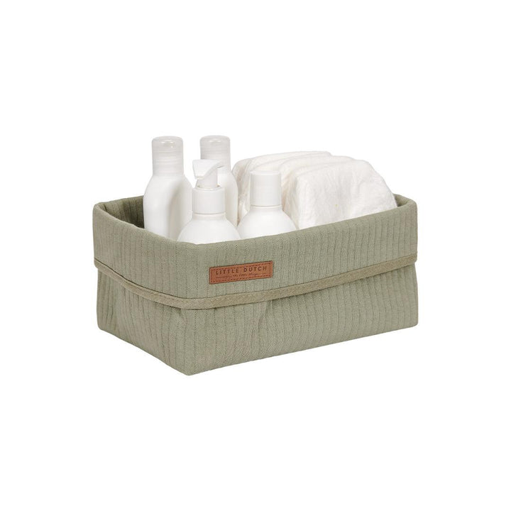 Little Dutch Storage Basket - Olive-Storage Baskets-Olive-Large | Natural Baby Shower