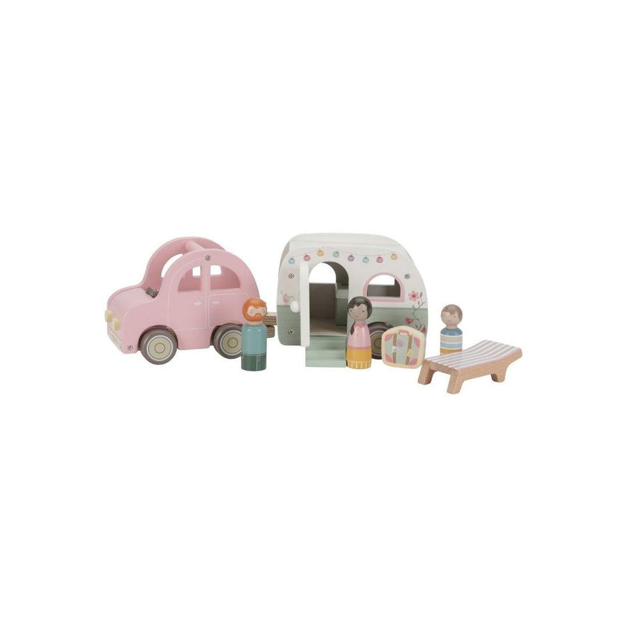 Little Dutch Toy Car With Caravan-Role Play- | Natural Baby Shower