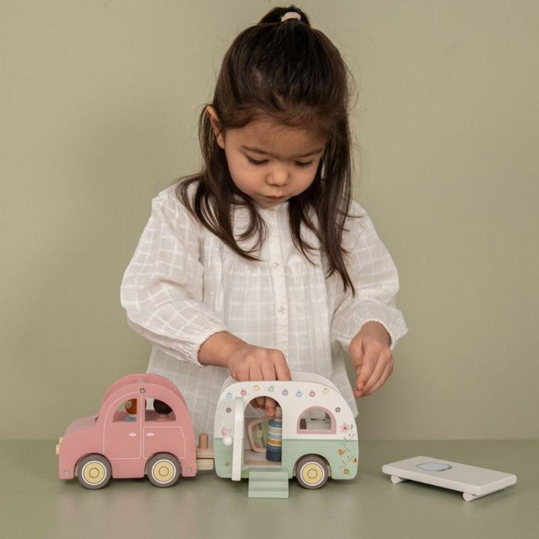 Little Dutch Toy Car With Caravan-Role Play- | Natural Baby Shower