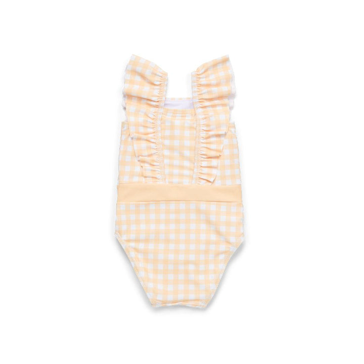 Little Dutch Volants Bathsuit - Sunshine Checks-Swimsuits- | Natural Baby Shower