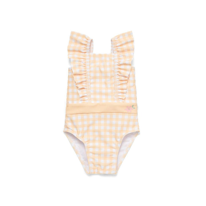 Little Dutch Volants Bathsuit - Sunshine Checks-Swimsuits- | Natural Baby Shower