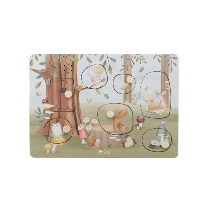 Little Dutch Wooden Sound Puzzle - Forest Friends-Puzzles + Games-Forest Friends- | Natural Baby Shower