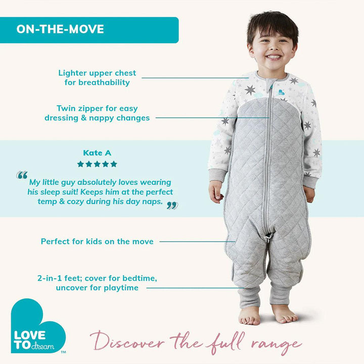 Love to Dream Sleep Suit 2.5 Tog - Moonlight White-Sleepsack Swaddles-Moonlight White-12-24M | Natural Baby Shower