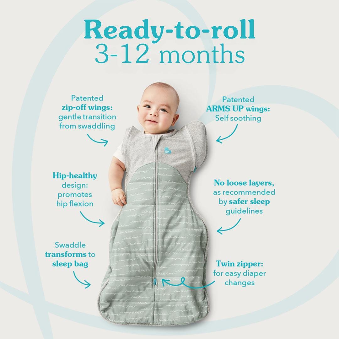 Love to Dream Swaddle Up Transition Bag 1.5 Tog - Mini Cloud White-Swaddling Wraps-Mini Cloud White-M | Natural Baby Shower