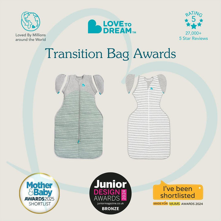 Love to Dream Swaddle Up Transition Bag 1.5 Tog - Mini Cloud White-Swaddling Wraps-Mini Cloud White-M | Natural Baby Shower