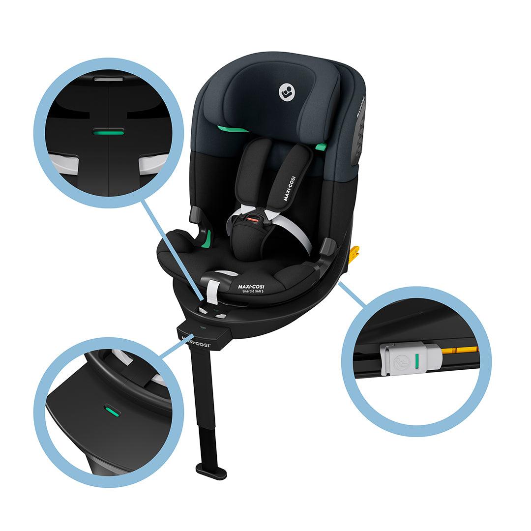 Maxi-Cosi Emerald 360 S Car Seat - Tonal Black-Car Seats-Tonal Black- | Natural Baby Shower