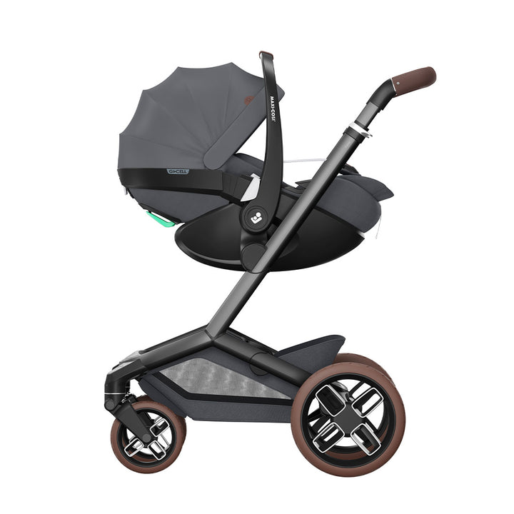 Maxi-Cosi Fame Pushchair + Pebble 360 Pro Travel System - Twillic Graphite-Travel Systems-Twillic Truffle- | Natural Baby Shower