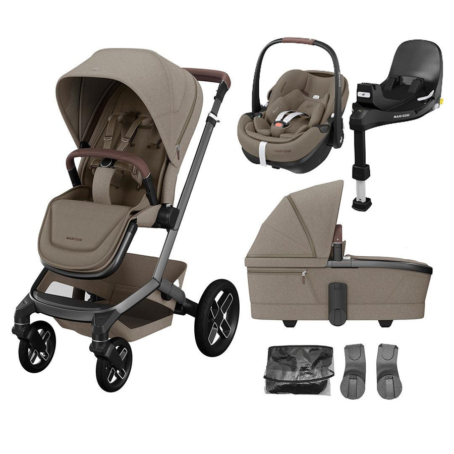 Maxi-Cosi Fame Pushchair + Pebble 360 Pro Travel System - Twillic Black-Travel Systems-Twillic Black- | Natural Baby Shower