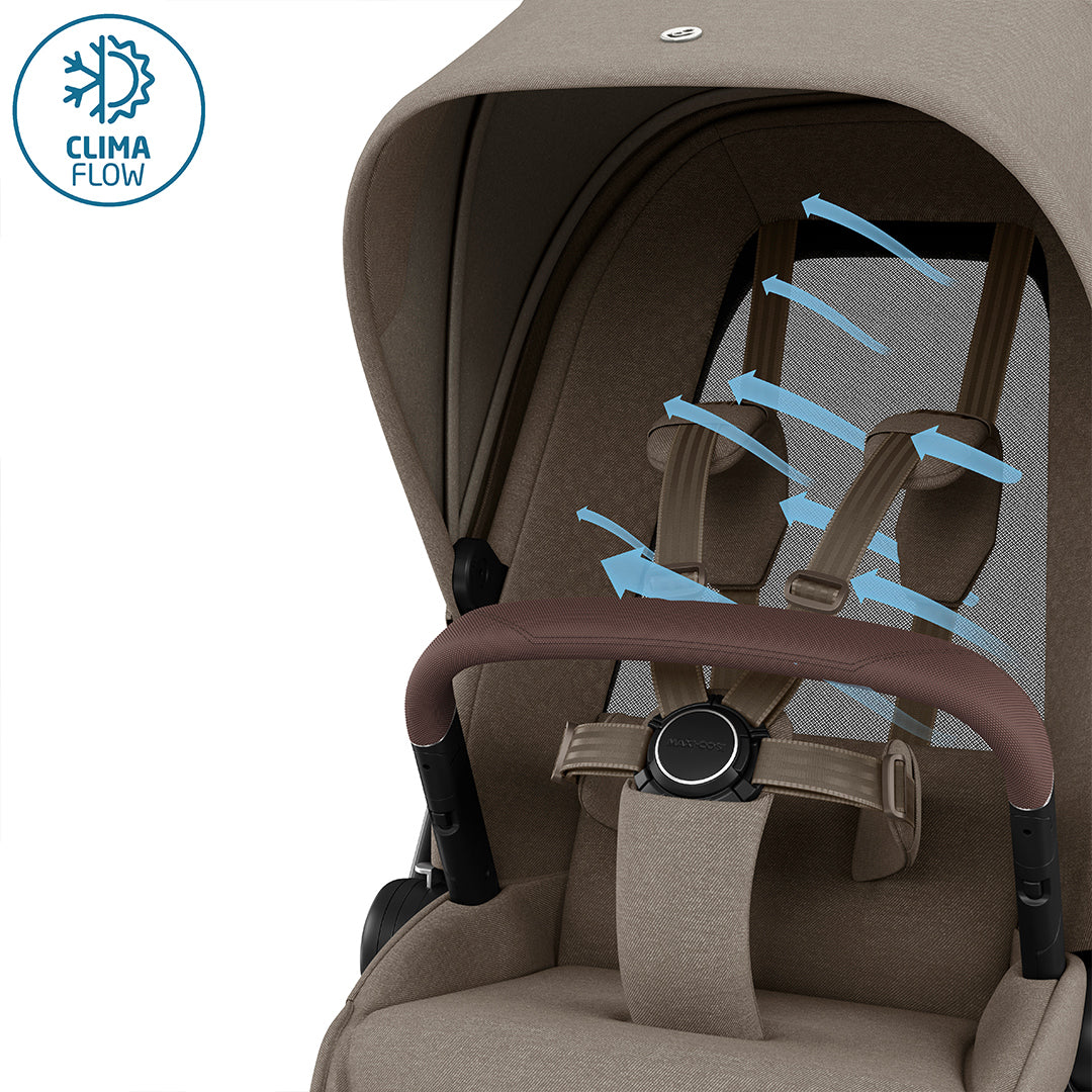 Maxi-Cosi Fame Pushchair Essential Travel System - Twillic Truffle-Travel Systems-Twillic Truffle- | Natural Baby Shower