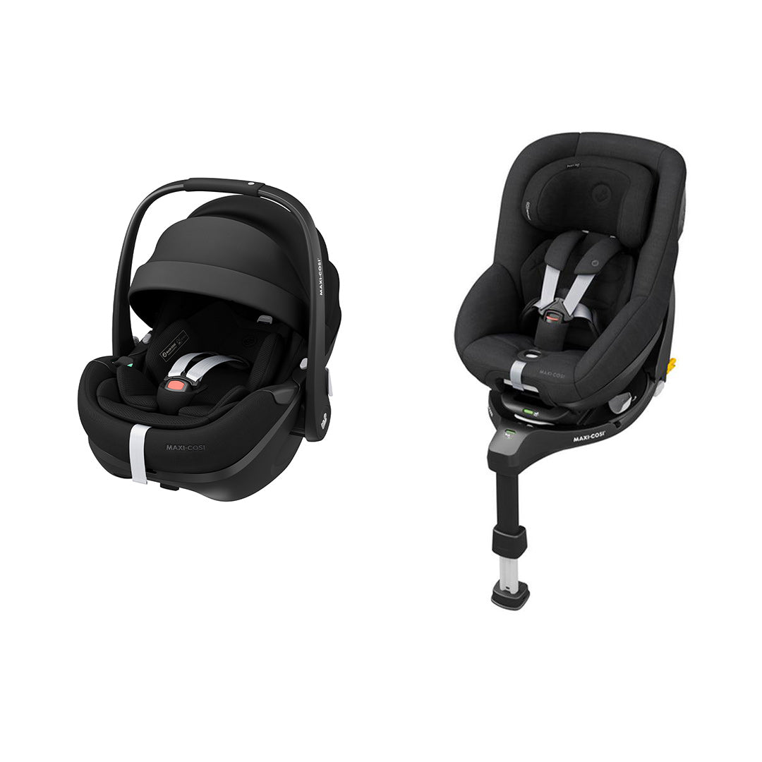 Maxi-Cosi Pebble Pro² Bundle with Pearl 360 Pro Car Seat & FamilyFix 360 Pro Base-Car Seat Bundles-Twillic Black- | Natural Baby Shower