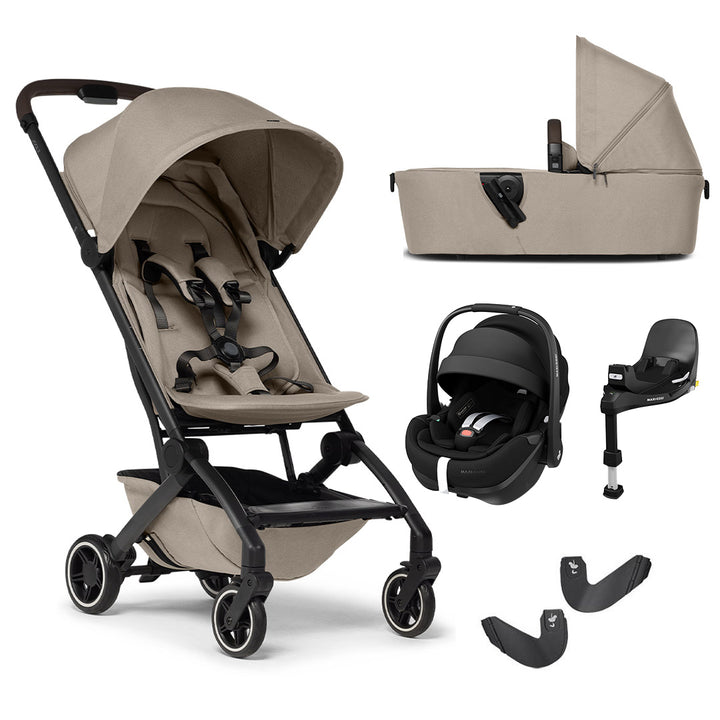 Joolz Aer+ Pushchair + Pebble 360 Pro 2 Travel System-Travel Systems-Sandy Taupe-With Carrycot | Natural Baby Shower