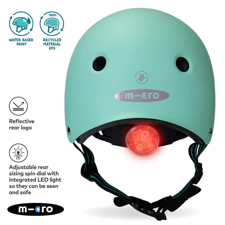 Micro Scooters Eco Matt Helmet - Mint-Helmets-Mint-Medium | Natural Baby Shower