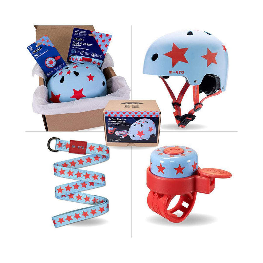 Micro Scooters My First Gift Set - Blue Star-Bike + Scooter Accessories-Blue Star- | Natural Baby Shower