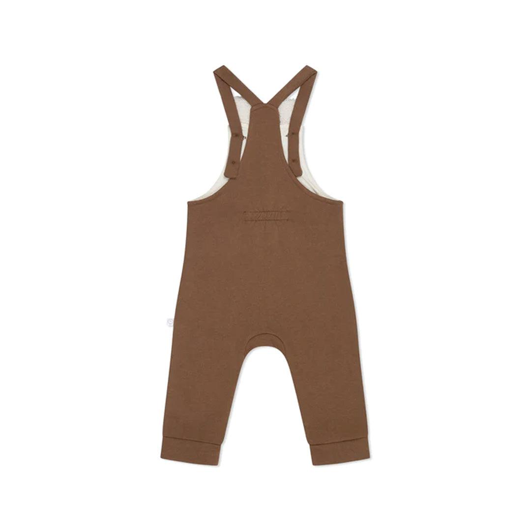 MORI Bear Face Dungarees - Brown-Dungarees- | Natural Baby Shower