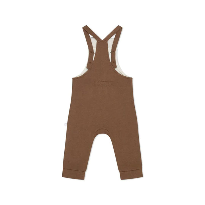 MORI Bear Face Dungarees - Brown-Dungarees- | Natural Baby Shower