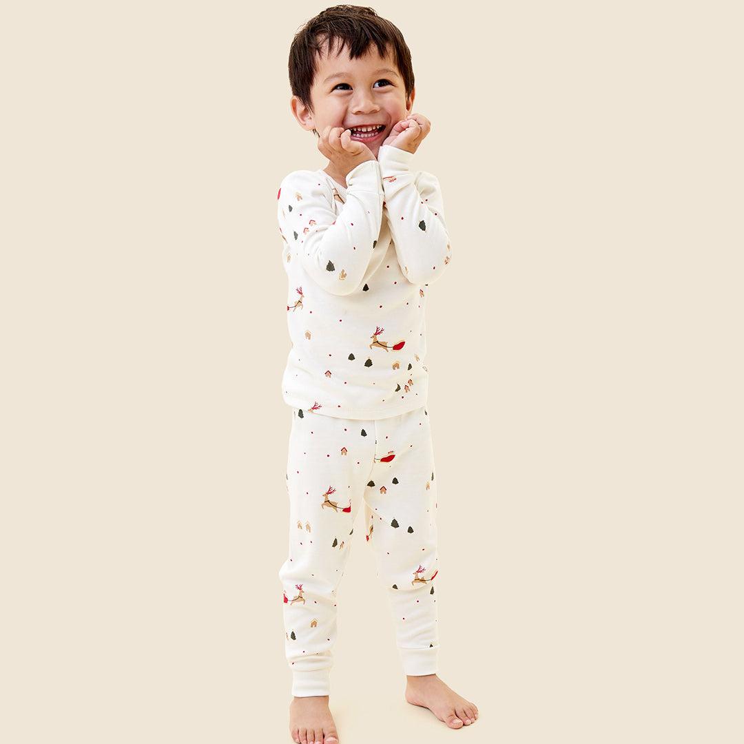 MORI Christmas Print Pyjamas - Christmas Print-Pyjamas-Christmas Print-6-9m | Natural Baby Shower