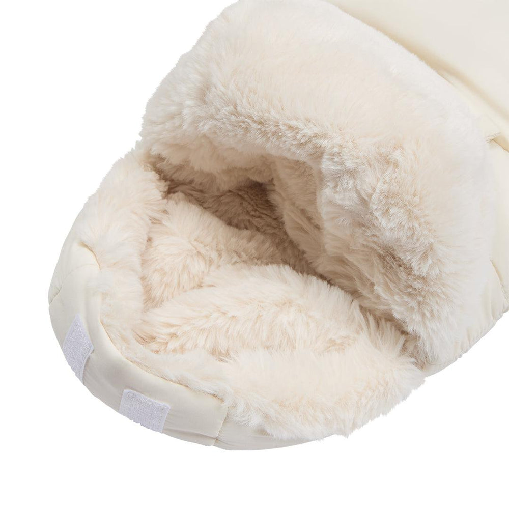 MORI Faux Fur Lined Pram Mittens - Ecru-Stroller Mittens-Ecru- | Natural Baby Shower