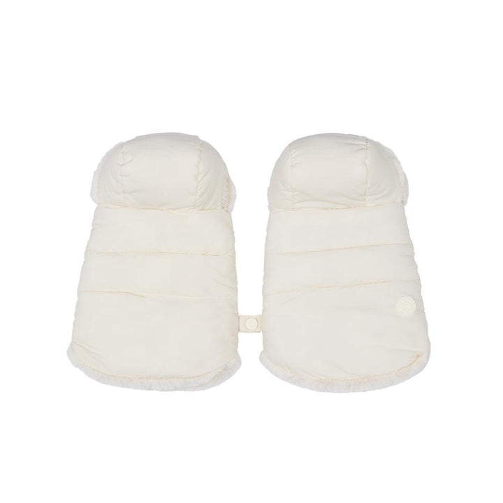 MORI Faux Fur Lined Pram Mittens - Ecru-Stroller Mittens-Ecru- | Natural Baby Shower