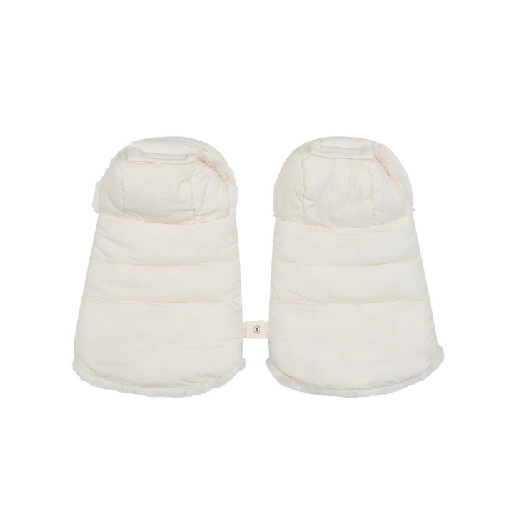 MORI Faux Fur Lined Pram Mittens - Ecru-Stroller Mittens-Ecru- | Natural Baby Shower