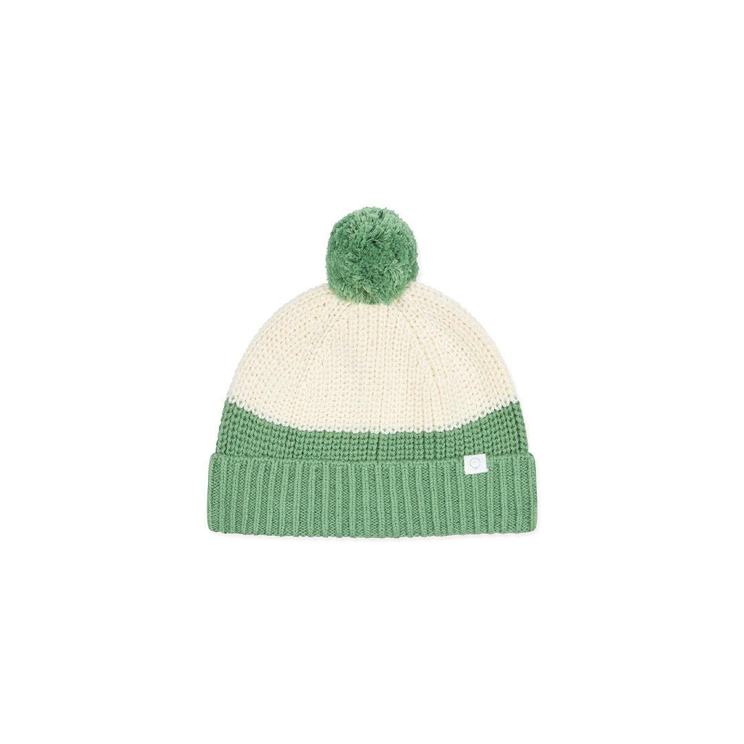 MORI Knitted Colourblock Beanie - Kashmir Green-Hats-Kashmir Green-0-6m | Natural Baby Shower