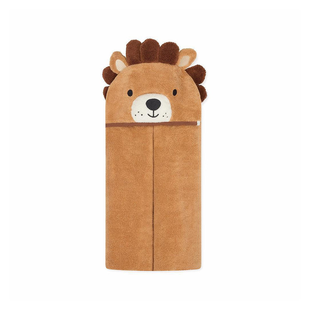 MORI Lion Baby & Kids Hooded Bath Towel - Brown-Bath Towels-Brown-One Size | Natural Baby Shower