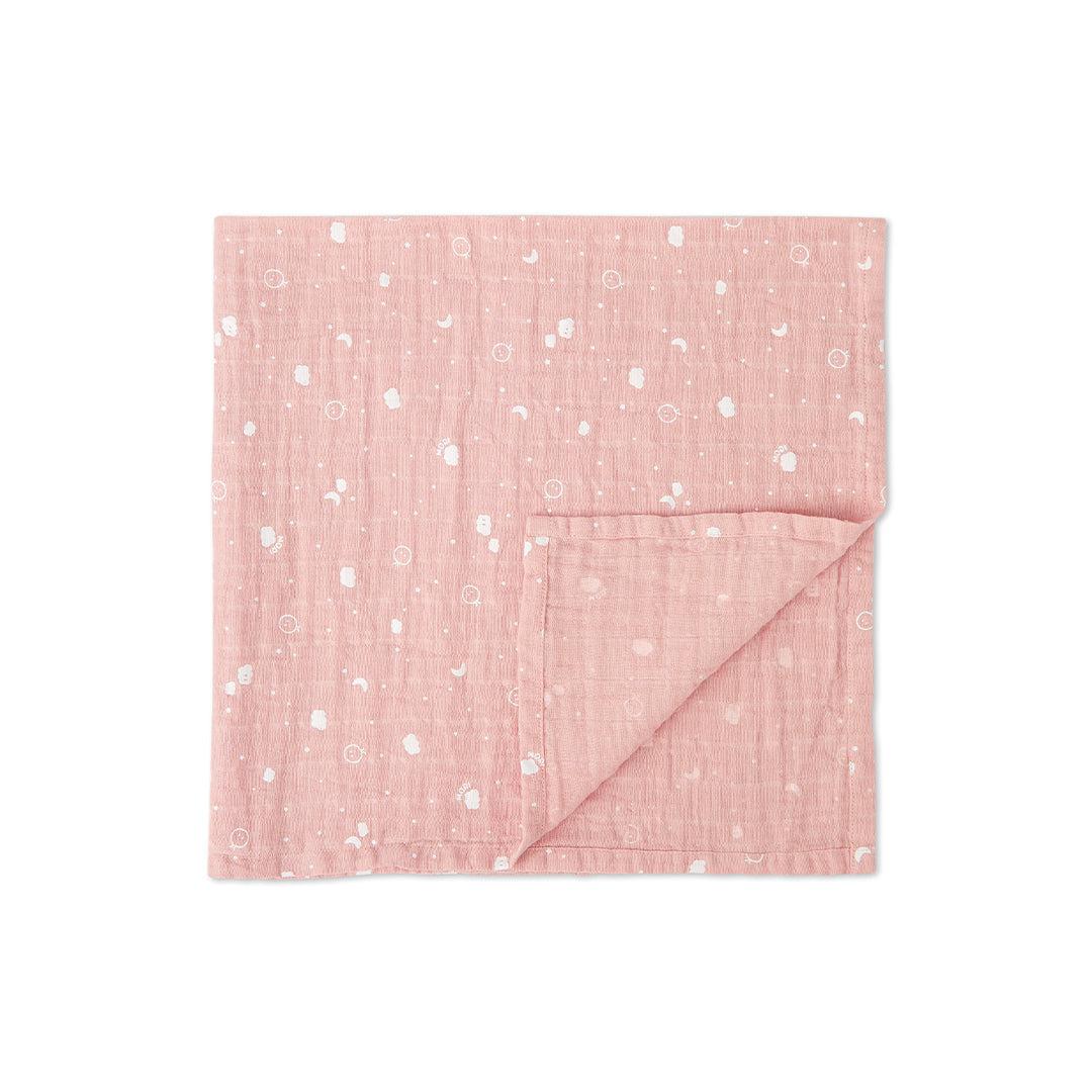 MORI Pre-Washed Large Muslin Swaddle - Pink-Muslin Wraps-Pink- | Natural Baby Shower