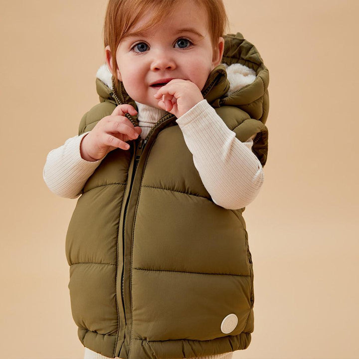 MORI Recycled Waterproof 3-In-1 Padded Coat - Olive-Coats- | Natural Baby Shower