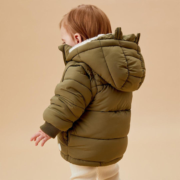 MORI Recycled Waterproof 3-In-1 Padded Coat - Olive-Coats- | Natural Baby Shower