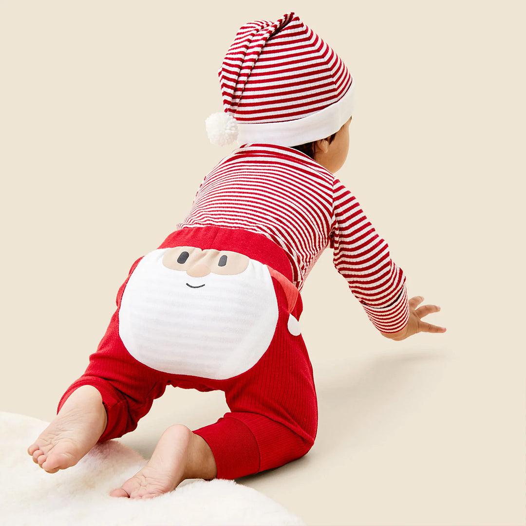 MORI Santa Joggers - Santa + Red-Trousers-Santa + Red-0-3m | Natural Baby Shower