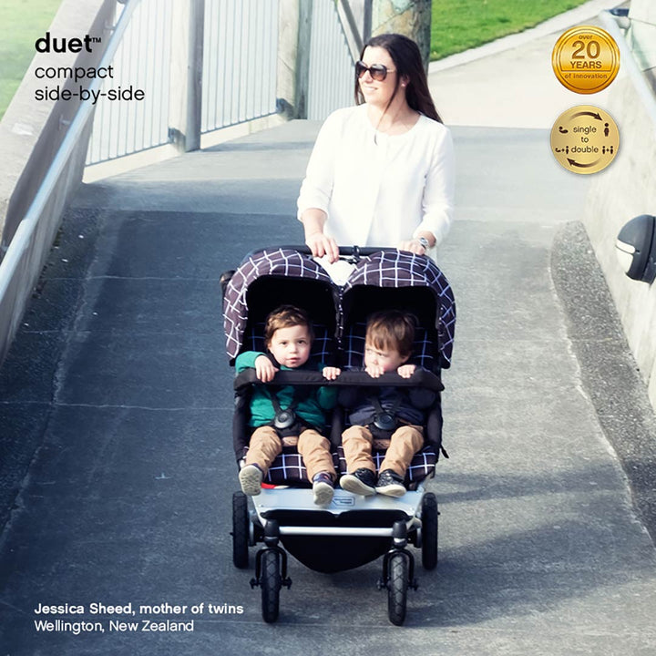 Outlet - Mountain Buggy Duet V3 Pushchair - Black-Strollers- | Natural Baby Shower