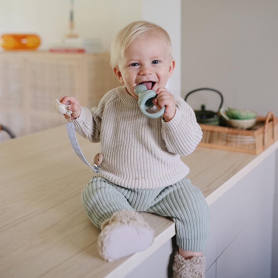 Mushie Silicone Fresh Food Feeder | 2-Pack - Cambridge Blue-Mesh Feeders-Cambridge Blue-6 months+ | Natural Baby Shower