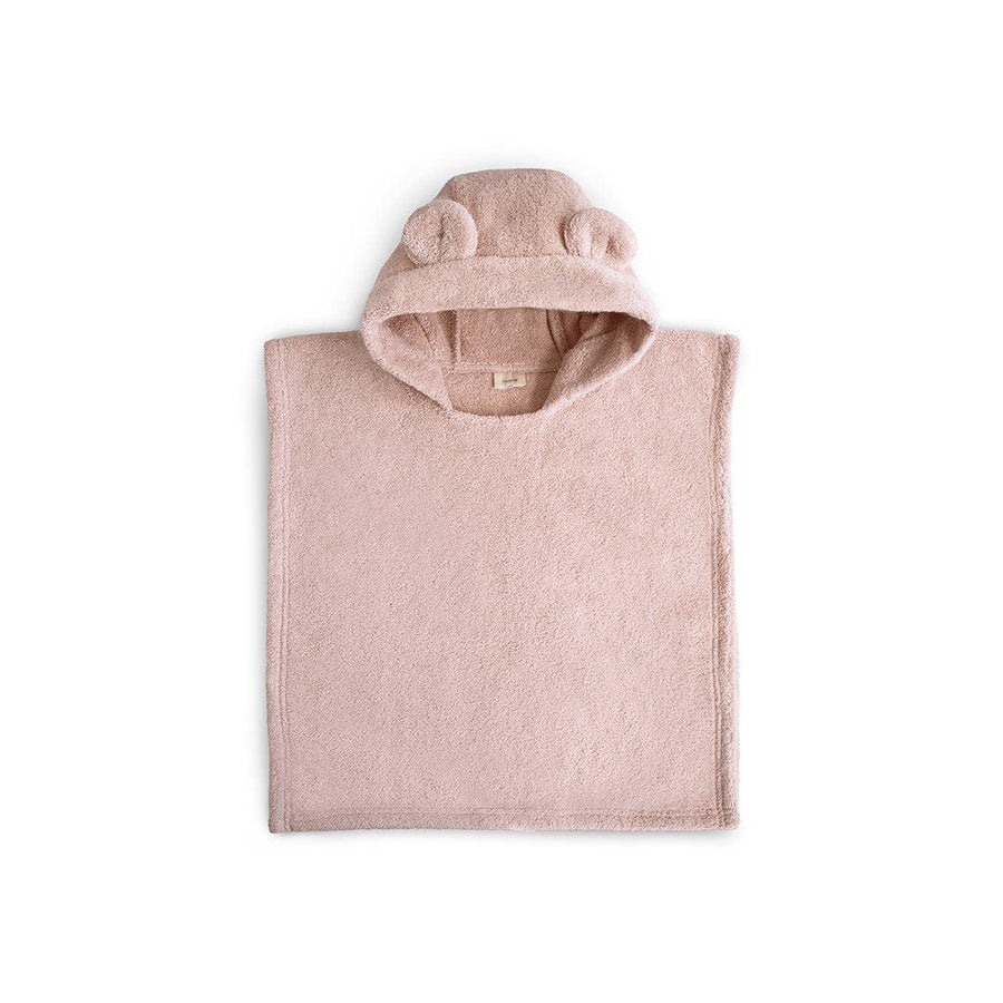 Mushie Poncho Towel - Bear Blush-Bath Towels-Bear Blush-One size (1-3 years) | Natural Baby Shower