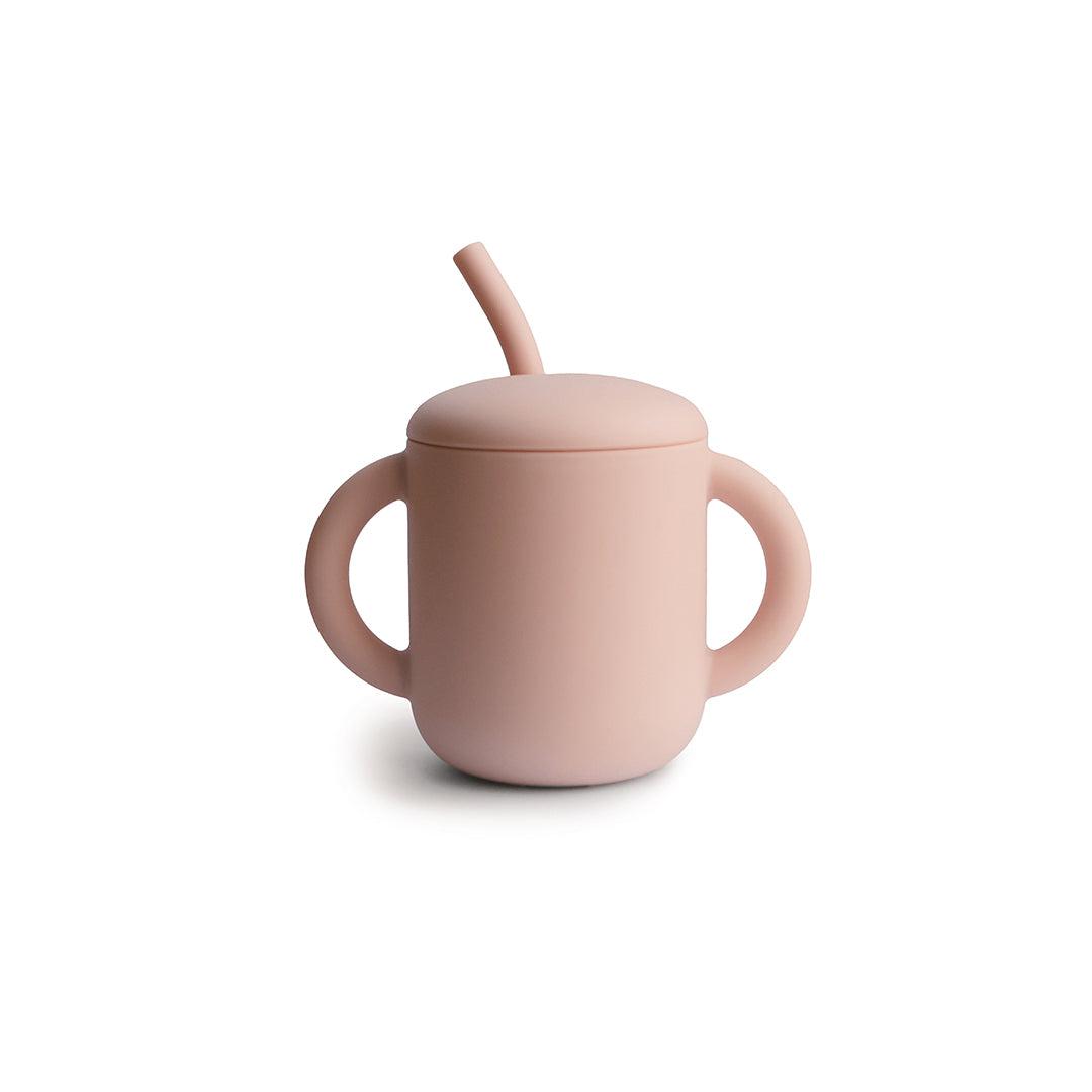 Mushie Training Cup + Straw - Blush-Cups-Blush-175 ml | Natural Baby Shower