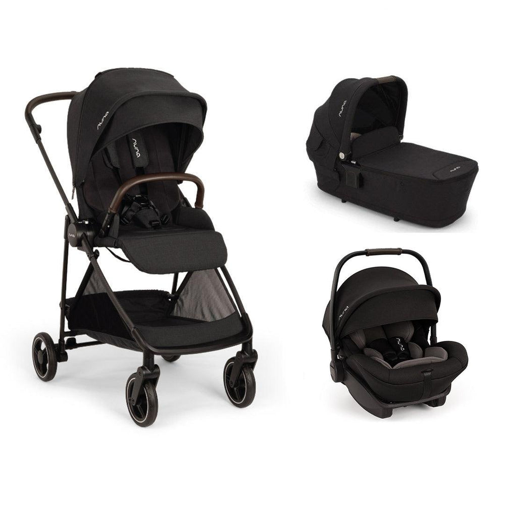 Nuna IXXA NEXT + ARRA NEXT Travel System-Travel Systems-Caviar-No Base | Natural Baby Shower