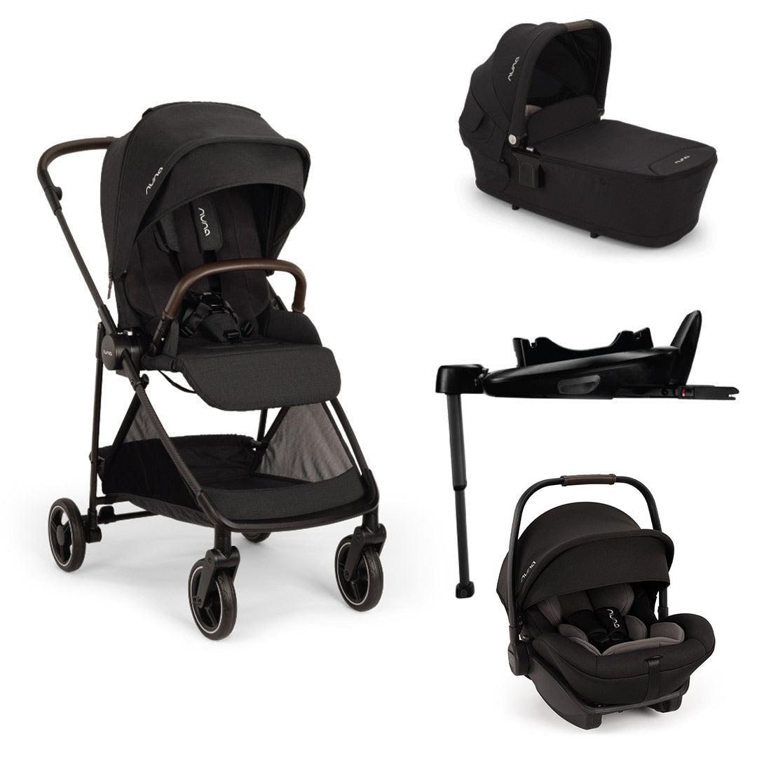 Nuna IXXA NEXT + ARRA NEXT Travel System-Travel Systems-Caviar-No Base | Natural Baby Shower